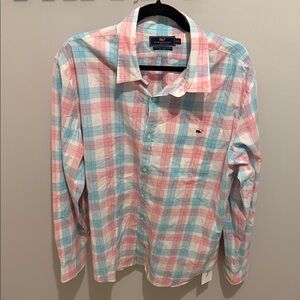 Vineyard Vines Men's Pastel Plaid Shirt